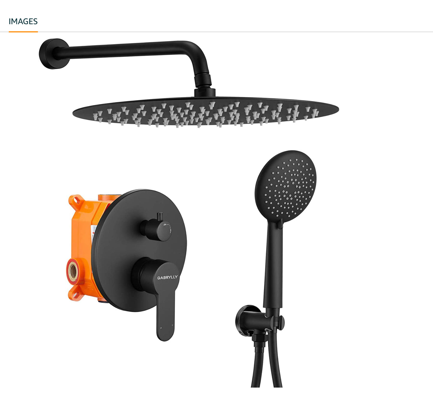Waterford Shower System Matte Black Round