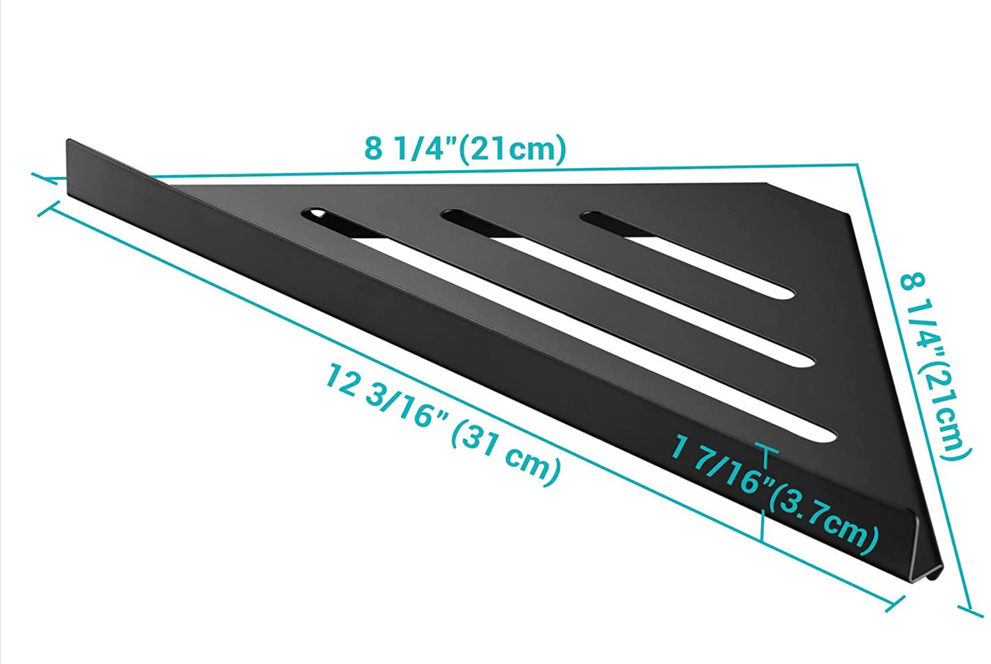 Waterford Metal Corner Shelf Matte Black