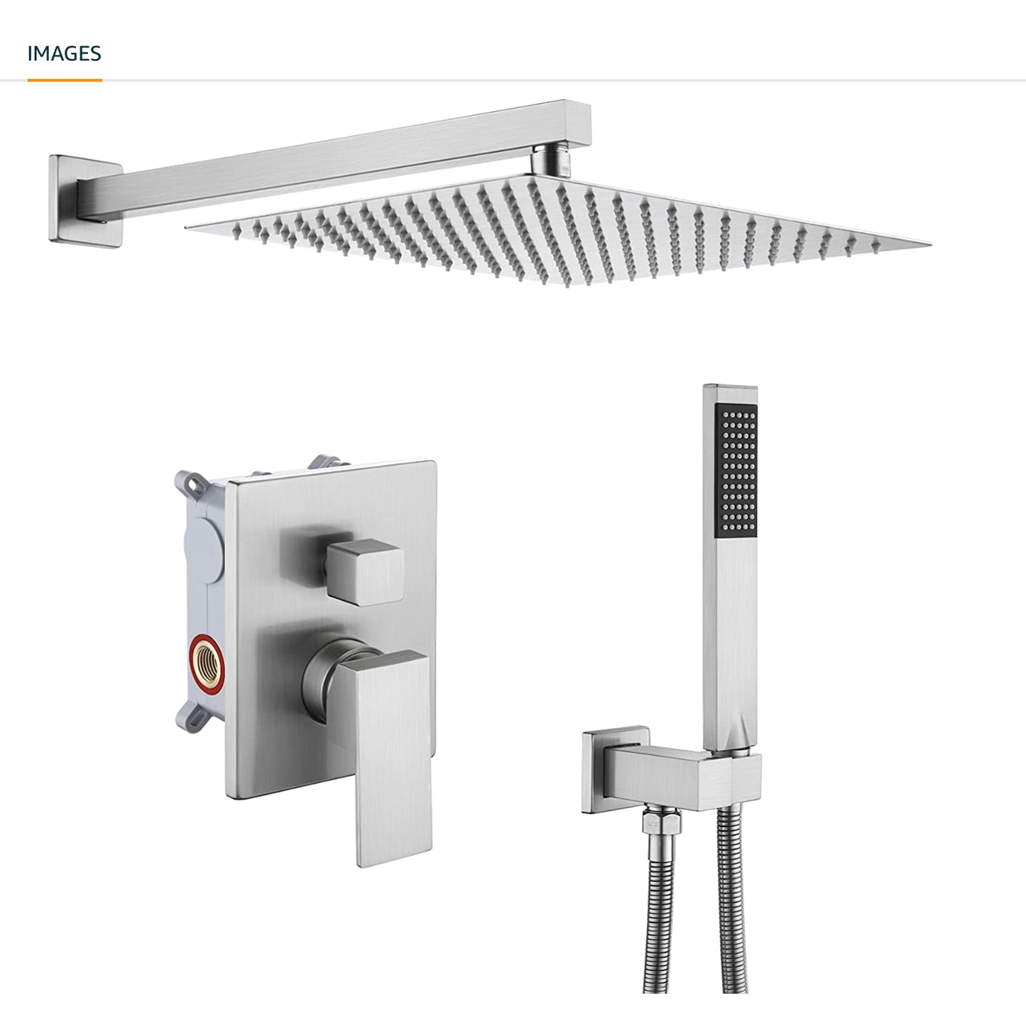 Waterford Shower System Brushed Nickel Square