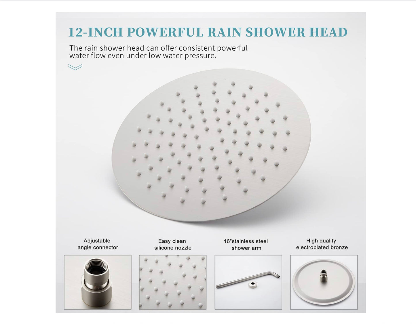 Waterford Shower System Brushed Nickel Round