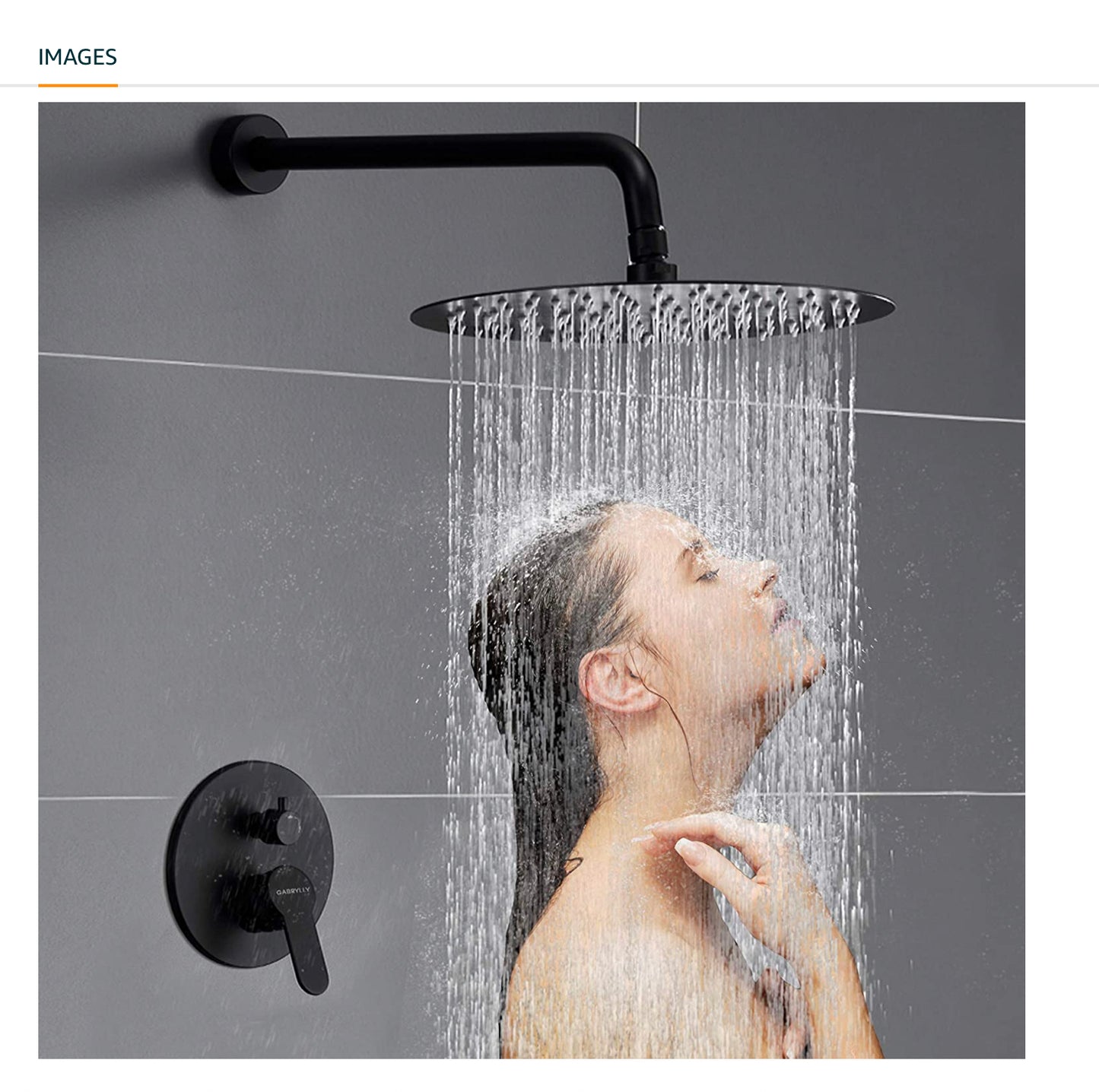 Waterford Shower System Matte Black Round