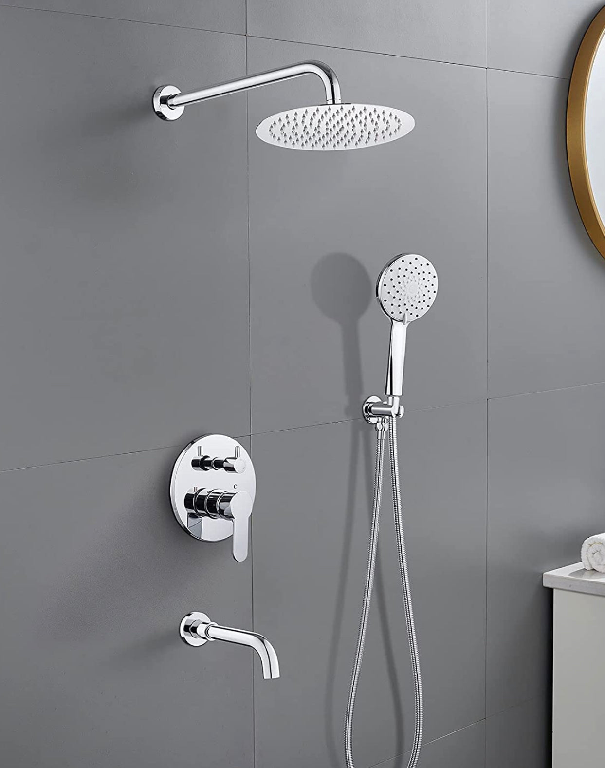 Waterford Tub and Shower System Chrome
