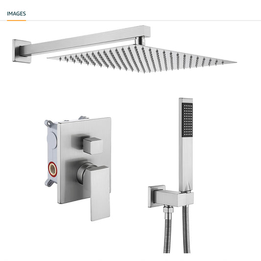 Waterford Shower System Brushed Nickel Square