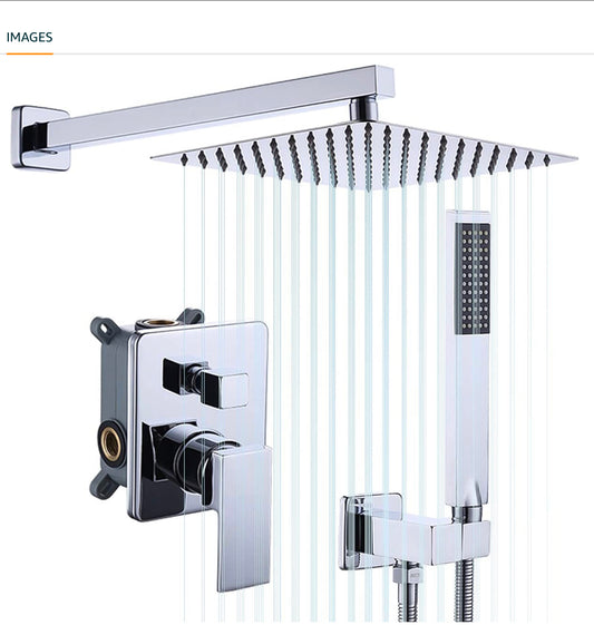 Waterford Shower System Chrome Square
