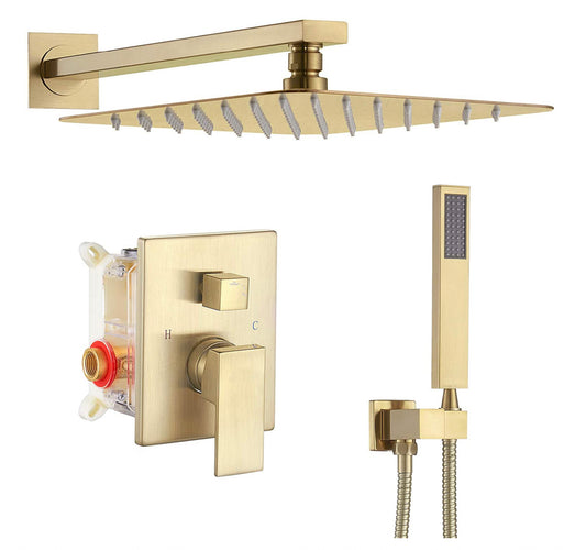 Waterford Shower System Champagne Bronze Square